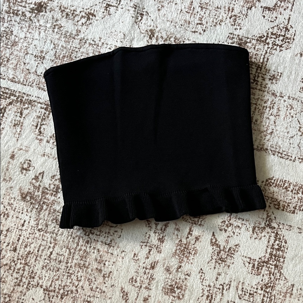 LEITH Black Ruffled Women's tube top XS
